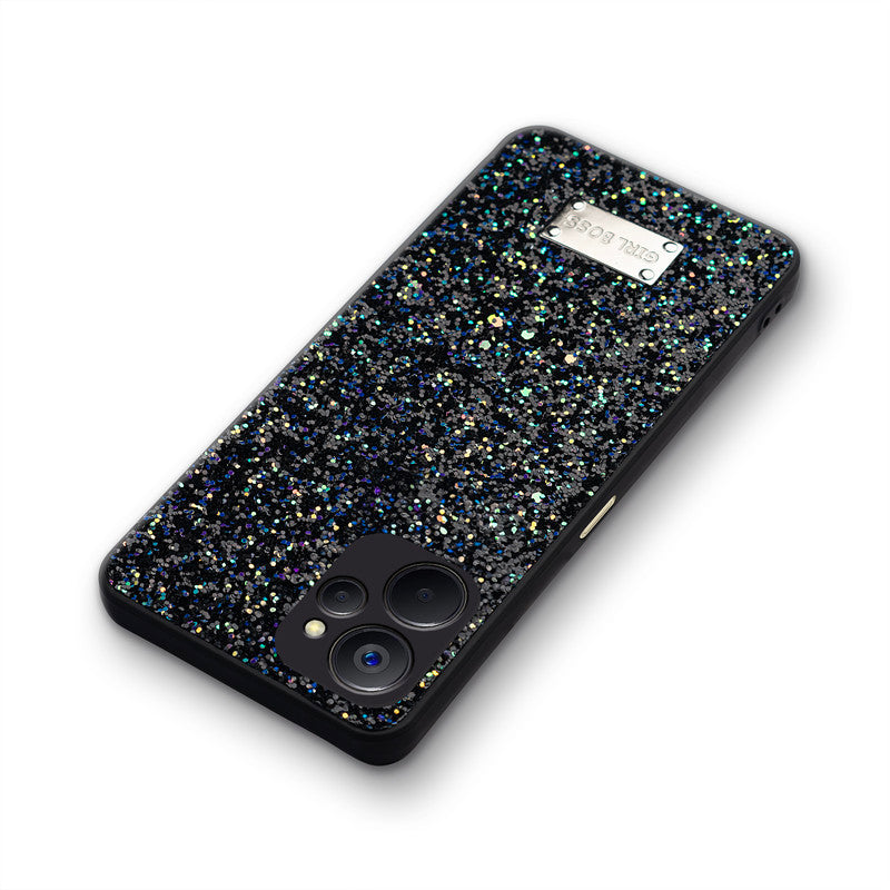 Sparkling Glitter Sequin Case with Camera Shield Back Cover For Realme 9i 5G