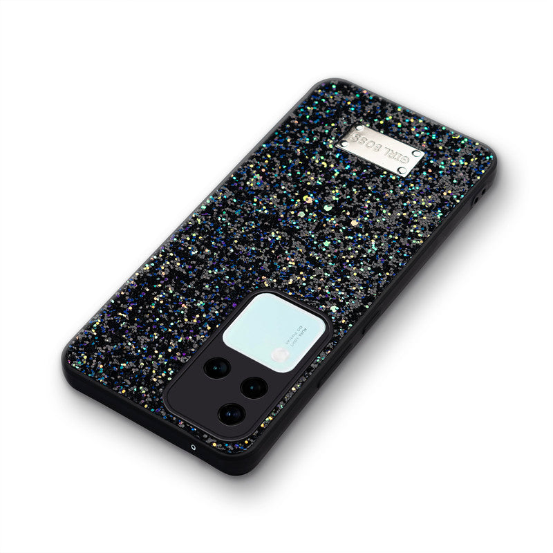 Sparkling Glitter Sequin Case with Camera Shield Back Cover For Vivo V30 Pro 5G