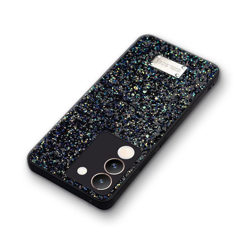 Sparkling Glitter Sequin Case with Camera Shield Back Cover For Vivo Y200 5G