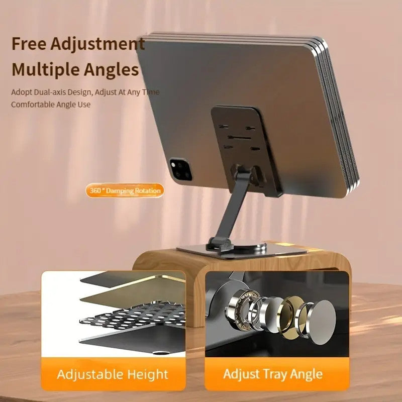 Foldable Mobile Holder Stand with Metal Body, for All Smartphones, Tablets