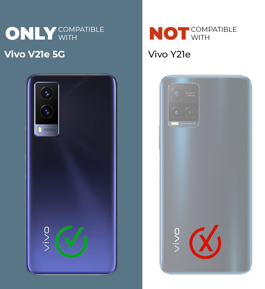 Elegant Smoky Glass Phone Case with Anti-Slip Silicone Edges Back Cover For Vivo V21e 5G