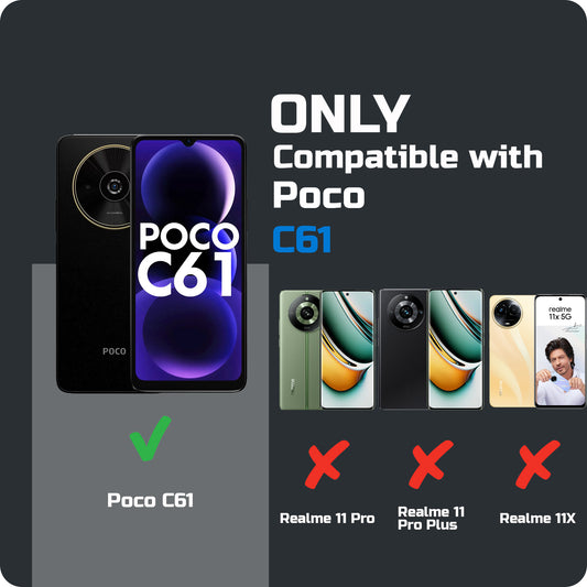 Liquid Silicone Comfort Grip Soft Touch Matte TPU Case for Poco C61