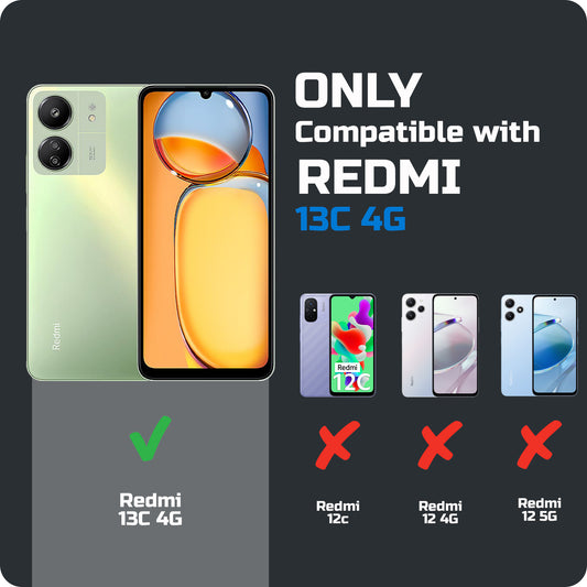 Liquid Silicone Comfort Grip Soft Touch Matte TPU Case for Redmi 13C 4G