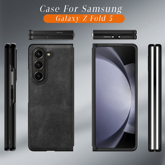 Premium Leather Case Back Cover for Samsung Z Fold 5