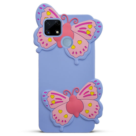 3D Vibrant Butterfly Silicone Phone Case For Realme C25