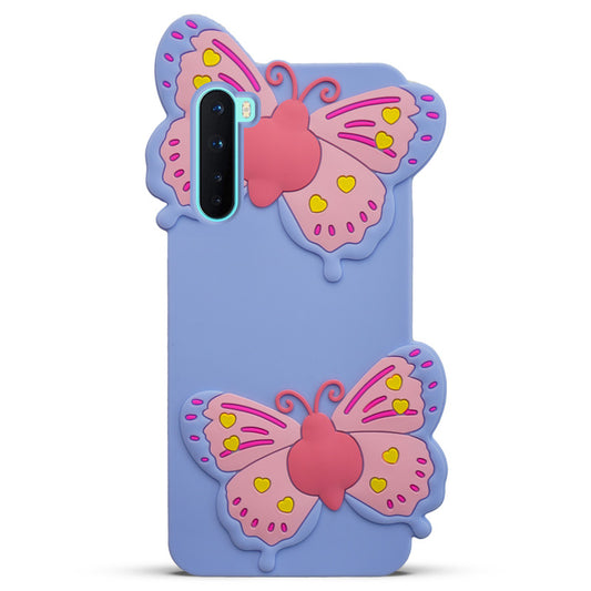 3D Vibrant Butterfly Silicone Phone Case For OnePlus Nord