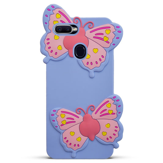 3D Vibrant Butterfly Silicone Phone Case For Oppo F9 Pro