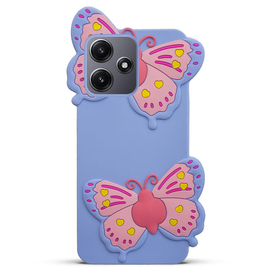 3D Vibrant Butterfly Silicone Phone Case For Redmi 12 5G