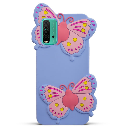 3D Vibrant Butterfly Silicone Phone Case For Redmi 9 Power