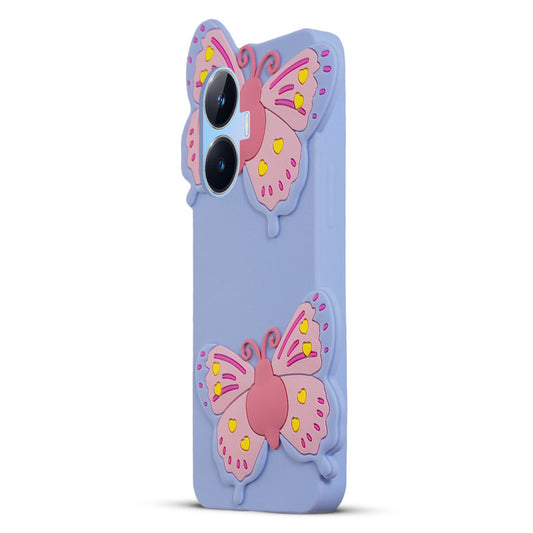 3D Vibrant Butterfly Silicone Phone Case For Realme C55