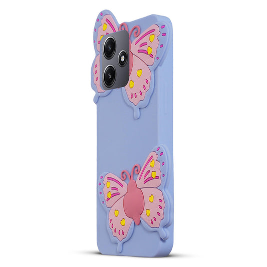 3D Vibrant Butterfly Silicone Phone Case For Redmi 12 5G