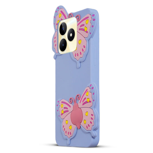 3D Vibrant Butterfly Silicone Phone Case For Realme C53