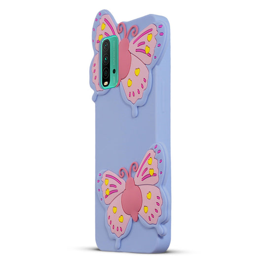 3D Vibrant Butterfly Silicone Phone Case For Redmi 9 Power