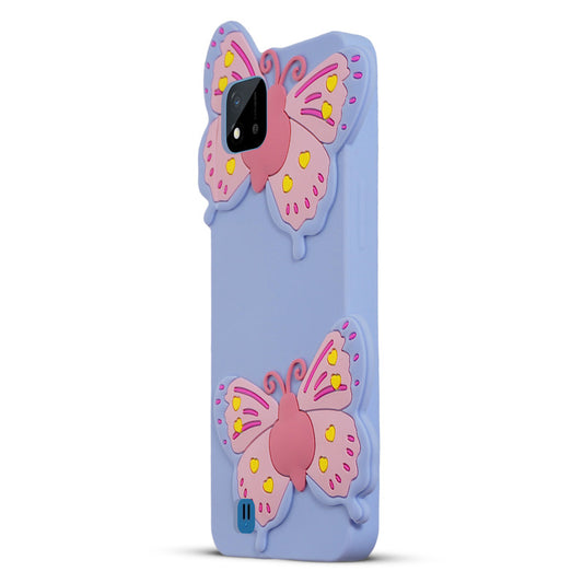 3D Vibrant Butterfly Silicone Phone Case For Realme C20