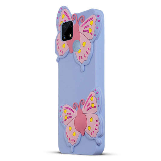 3D Vibrant Butterfly Silicone Phone Case For Realme C25