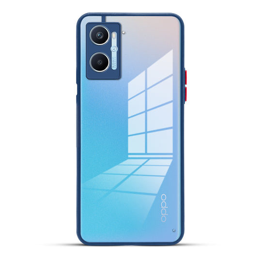 Elegant Smoky Glass Phone Case with Anti-Slip Silicone Edges Back Cover For Oppo K10 4G
