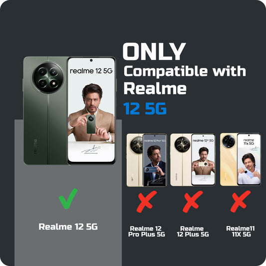 Liquid Silicone Comfort Grip Soft Touch Matte TPU Case for Realme 12 5G