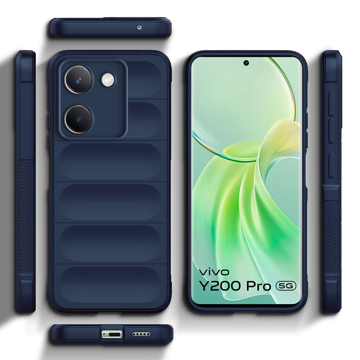 Soft Silicone Comfort Grip Back Cover Case For Vivo Y200 Pro 5G