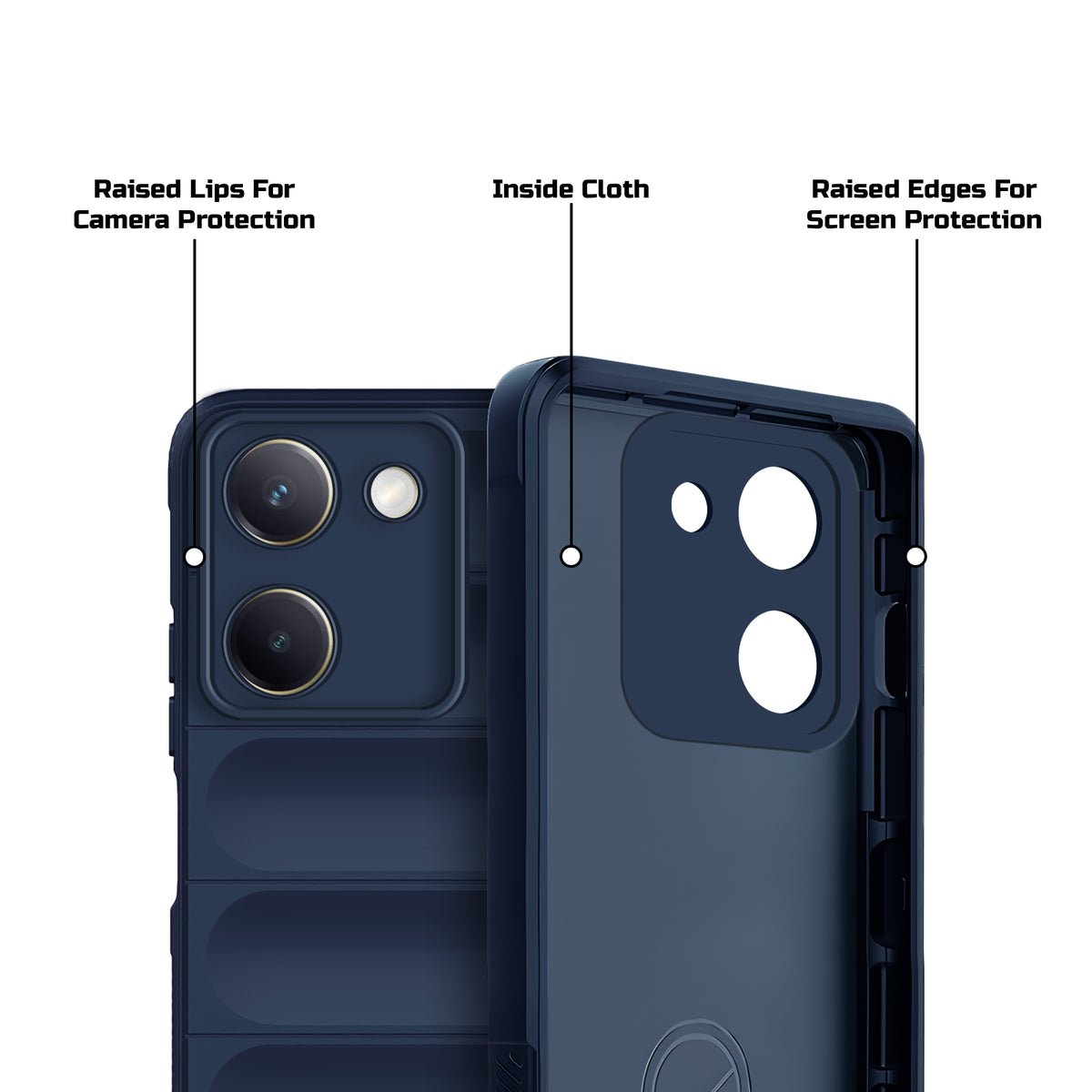 Soft Silicone Comfort Grip Back Cover Case For Vivo Y200 Pro 5G