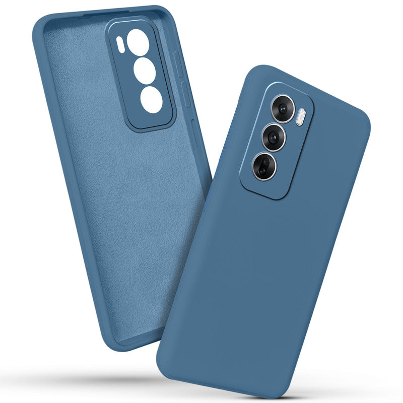 Premium Matte Silicone Back Cover for Oppo Reno 12 5G