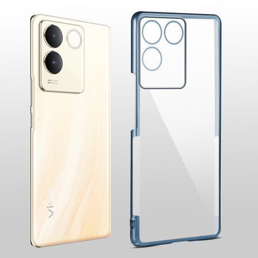 Crystal Clear Premium Case with Shiny Colorful Edges and Precise Cutouts for Vivo T2 Pro 5G