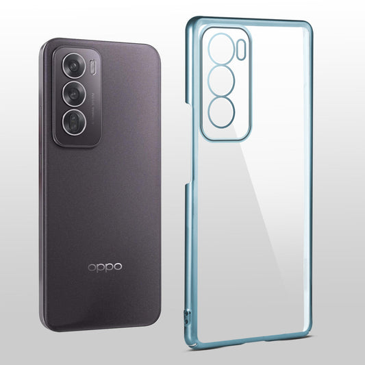 Crystal Clear Premium Shiny colorful Edges Hard Back Case For Oppo Reno 12 5G