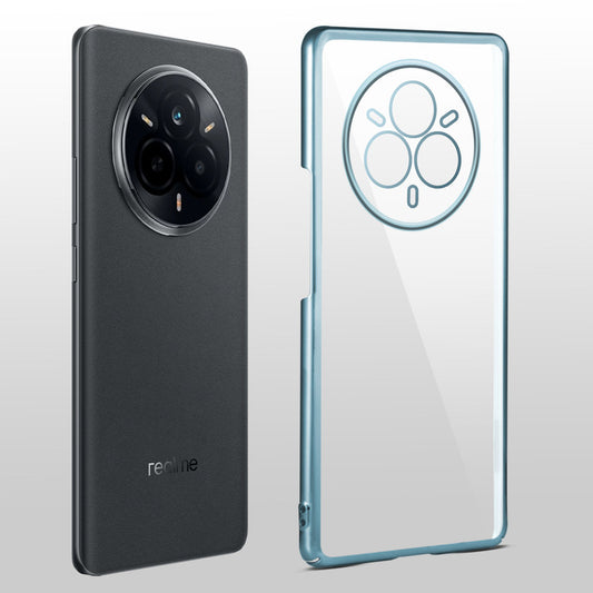 Crystal Clear Premium Shiny colorful Edges Hard Back Case With Camera Protection for Realme 14 Pro 5G