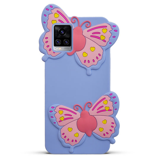 3D Vibrant Butterfly Silicone Phone Case For Vivo V20