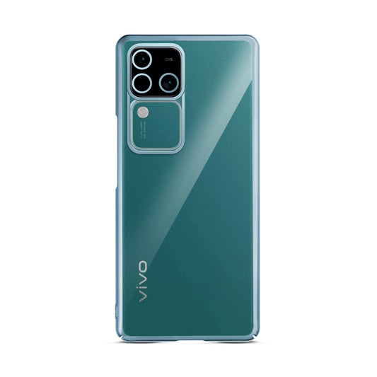 Crystal Clear Premium Shiny colorful Edges Hard Back Case With Camera Protection For Vivo V30 5G