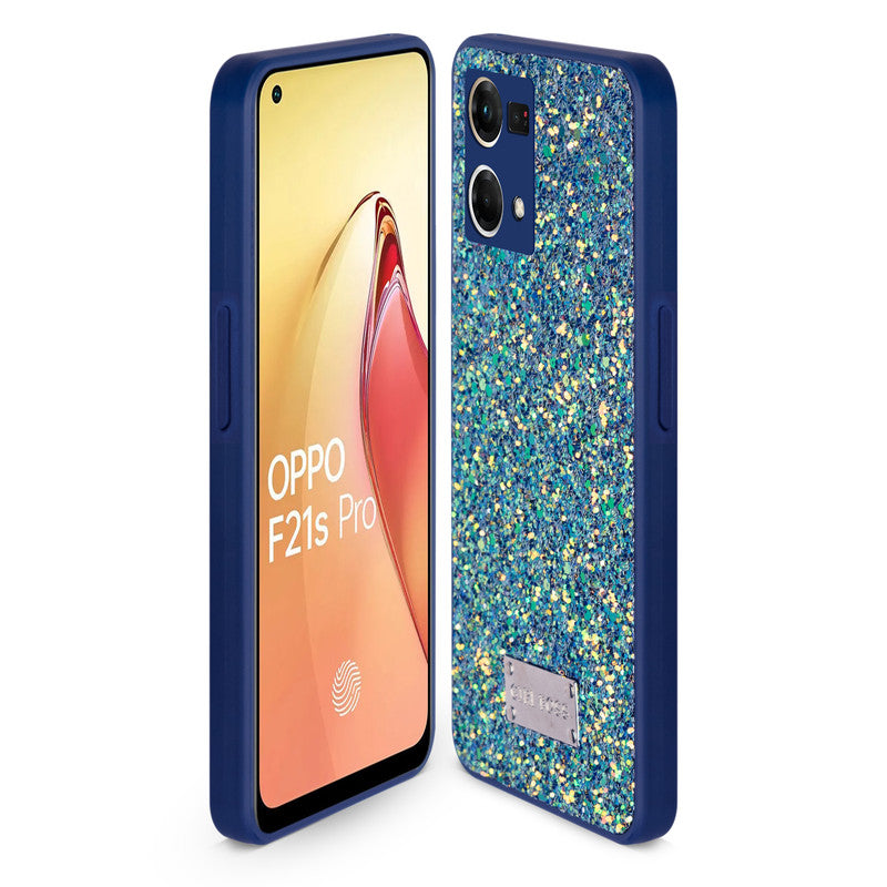 Sparkling Glitter Sequin Case with Camera Shield Back Cover For Oppo F21s Pro 4G