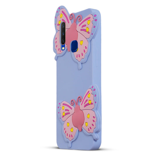 3D Vibrant Butterfly Silicone Phone Case For Vivo Y15