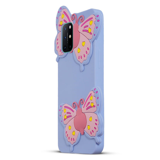 3D Vibrant Butterfly Silicone Phone Case For OnePlus-9R-5G