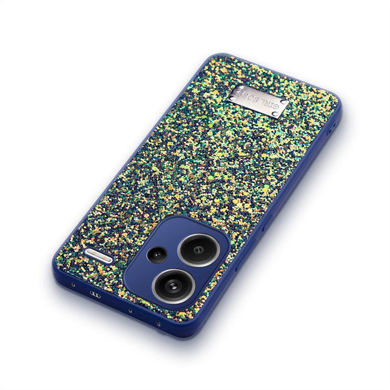 Sparkling Glitter Sequin Case with Camera Shield Back Cover For Redmi Note 13 Pro Plus 5G