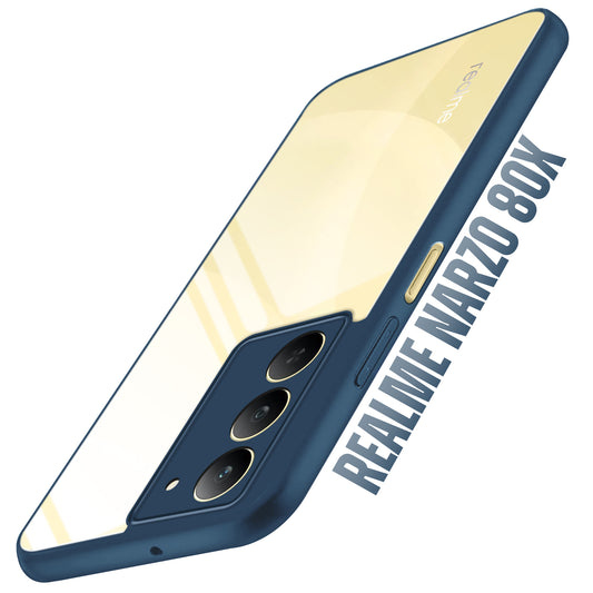 Premium Silicon Coloured Soft Framed Case with Clear Back Cover For Realme Narzo 80x 5G