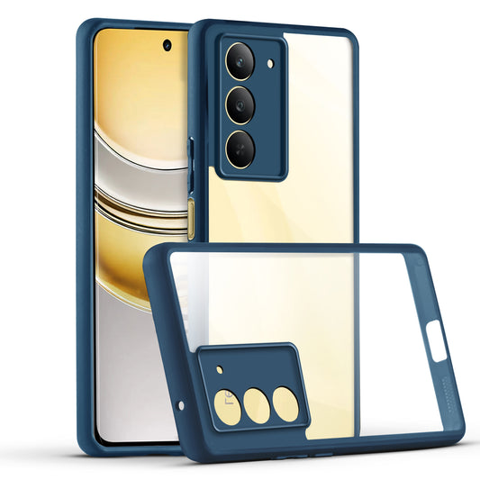Premium Silicon Coloured Soft Framed Case with Clear Back Cover For Realme Narzo 80x 5G