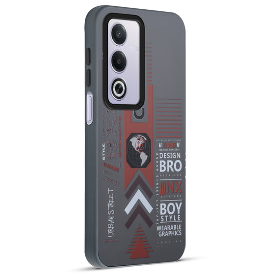 Mechanical Circuit Sector Print Hard Back Cover For Oppo A3 Pro 5G