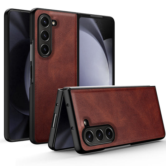 Premium Leather Case Back Cover for Samsung Z Fold 5