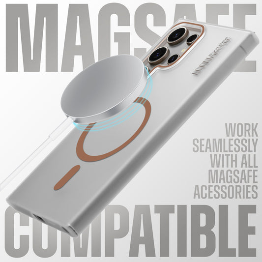New Elegant Frosted Matte Slim Back With MagSafe Support Back Case For Samsung S23 Ultra 5G