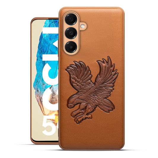 Eagle Textured Leather Back Case Cover for Samsung M35 5G
