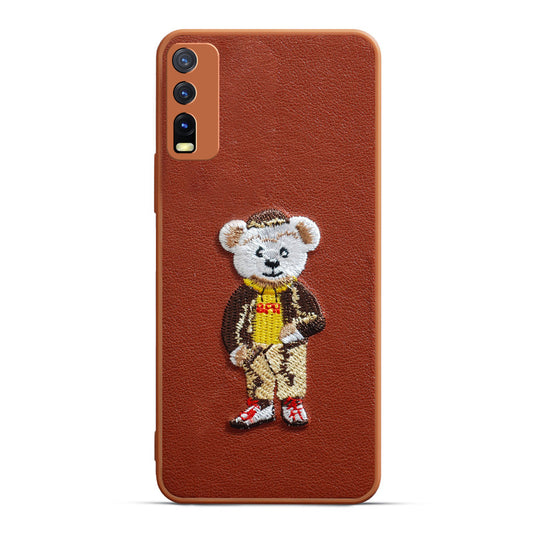 Premium Leather with Exquisite Embroidery for Vivo Y20