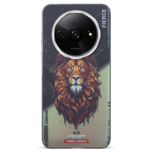 Night Glow & Shiny Hard Phone Cover with Silver Camera Ring For Redmi A3 2024