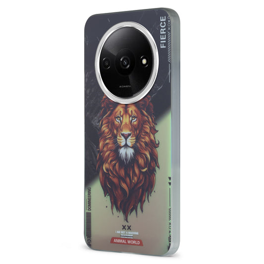 Night Glow & Shiny Hard Phone Cover with Silver Camera Ring For Redmi A3 2024