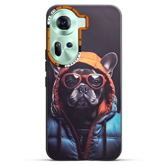 Dark Aesthetic Wild Animal Printed Back Cases For Oppo Reno 11 5G