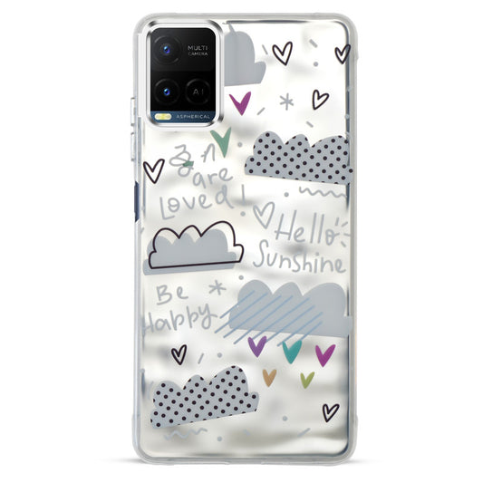 Wrinkle & Artistic Wave Printed Phone Case For Vivo Y21 2021