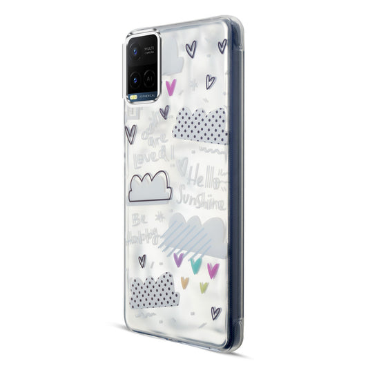 Wrinkle & Artistic Wave Printed Phone Case For Vivo Y21 2021