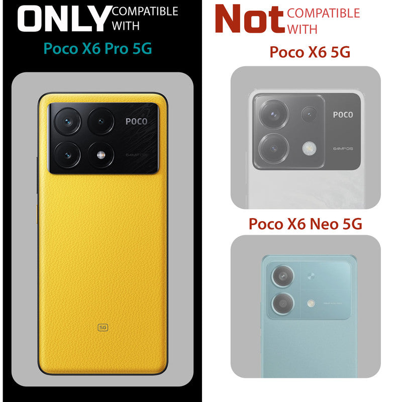 Crystal Clear Hard Anti-Yellow Transparent Back Cover Case For Poco X6