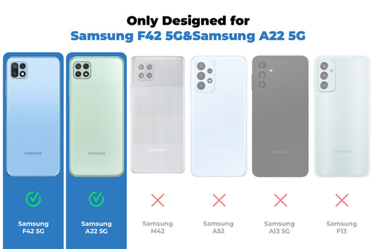 Soft Frame Clear Case Ring Holder Kickstand For Samsung F42 5G