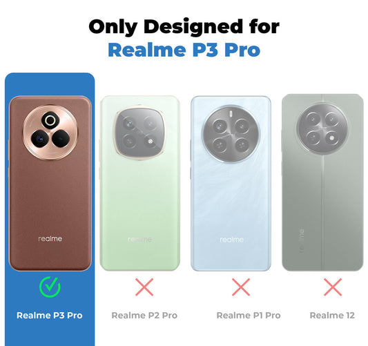 Transparent Shockproof Phone Back Cover Case With Raised Edges For Realme P3 Pro 5G