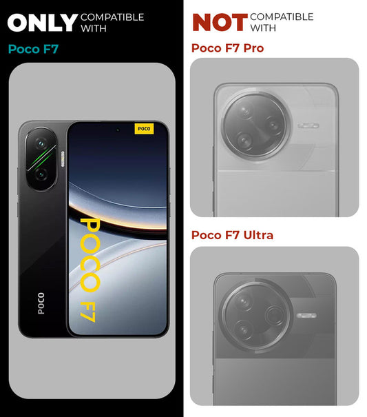 Premium Silicon Soft Framed Case with Clear Back Cover For Poco F7 5G