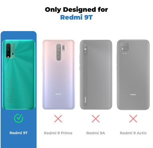 Soft Frame Clear Case Ring Holder Kickstand For Redmi 9T